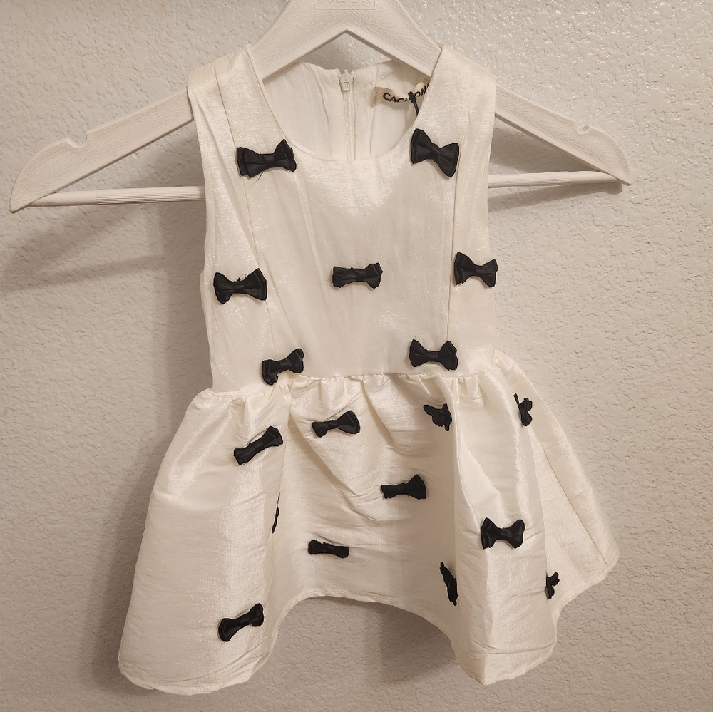 White with Black Bows Dress